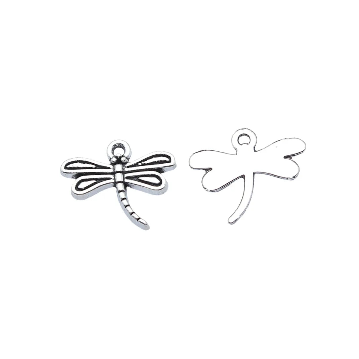 17x15mm 0.91g Antique Silver Zinc Alloy Dragonfly Charm Pendant for DIY Earring Bracelet Jewelry Making