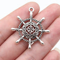 38x34mm 4.2g Multicolor Zinc Alloy Rudder Charm Pendant for DIY Necklace Bracelet Accessories
