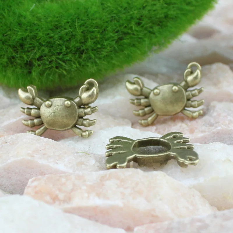 23x16MM Antique Silver Zinc Alloy Crab Charm Pendant for DIY Necklace Bracelet Jewelry Making