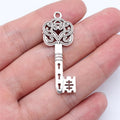 43x16mm 3g Antique Silver Tone Zinc Alloy Key Charm Pendant for Necklace Bracelet DIY Jewelry