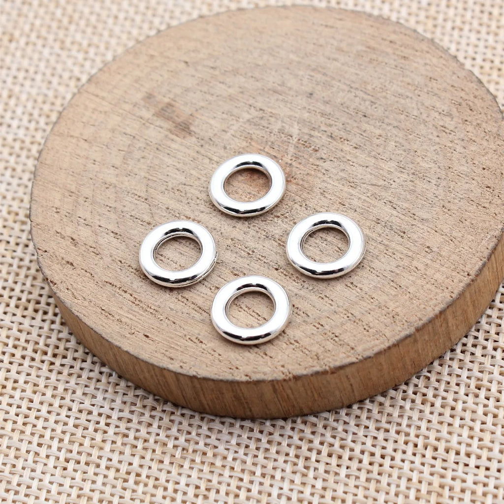 10x10x2mm 0.6g Multicolor Zinc Alloy Round Ring Spacer Beads for DIY Bracelet Necklace Jewelry Making