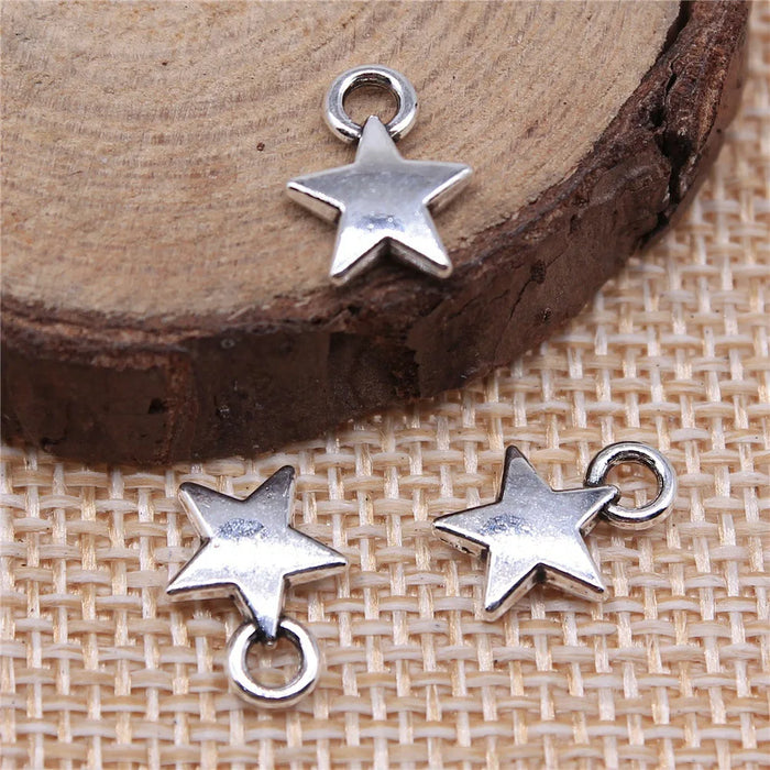 9mm 0.5g Multicolor Zinc Alloy Small Star Charm Pendant for DIY Necklace Bracelet Jewelry Making