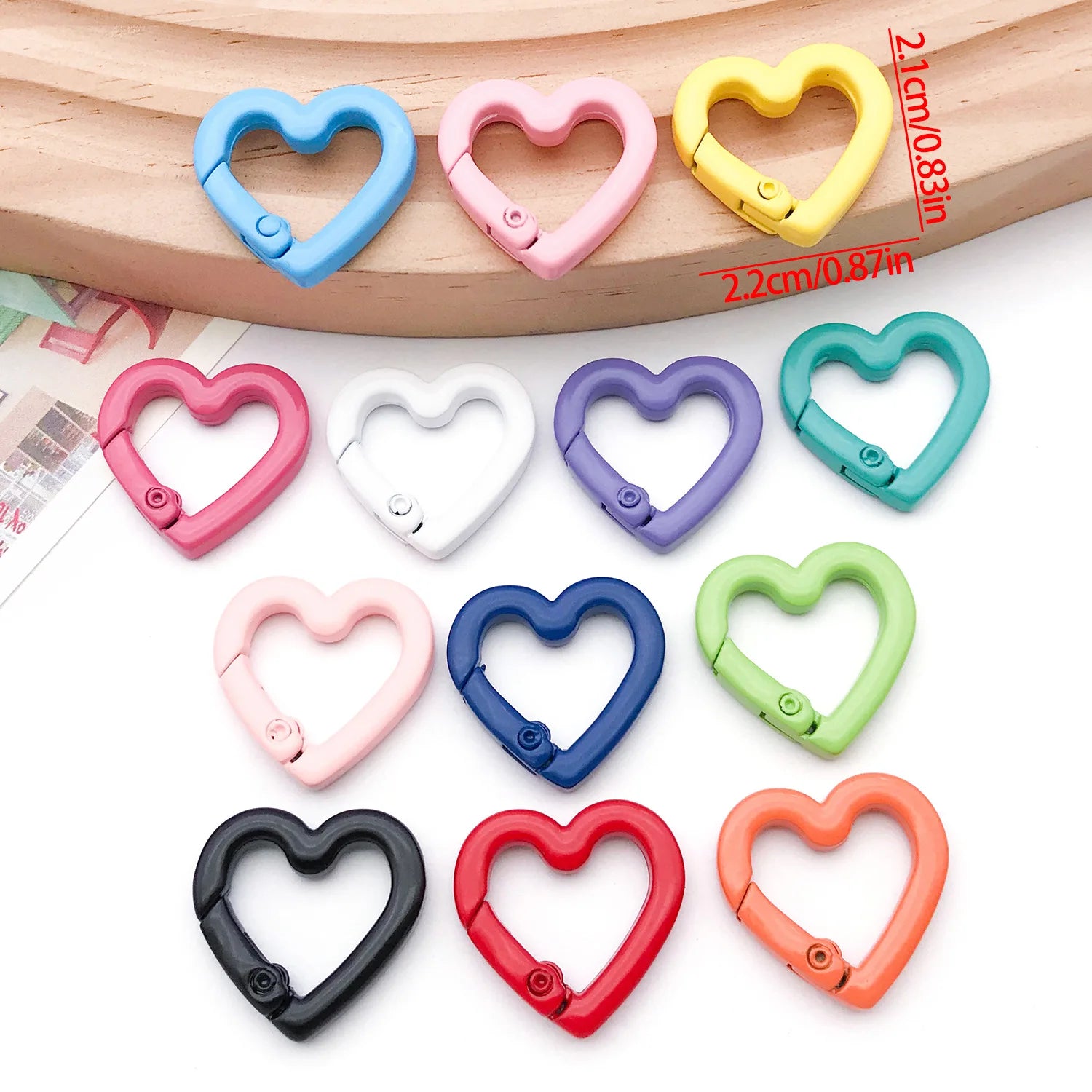 Enamel Zinc Alloy Dog Heart Lobster Clasps