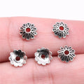 8x8x3mm 0.21g Multicolor Zinc Alloy Flower Bead Caps Spacer Findings for DIY Bracelet Jewelry Making