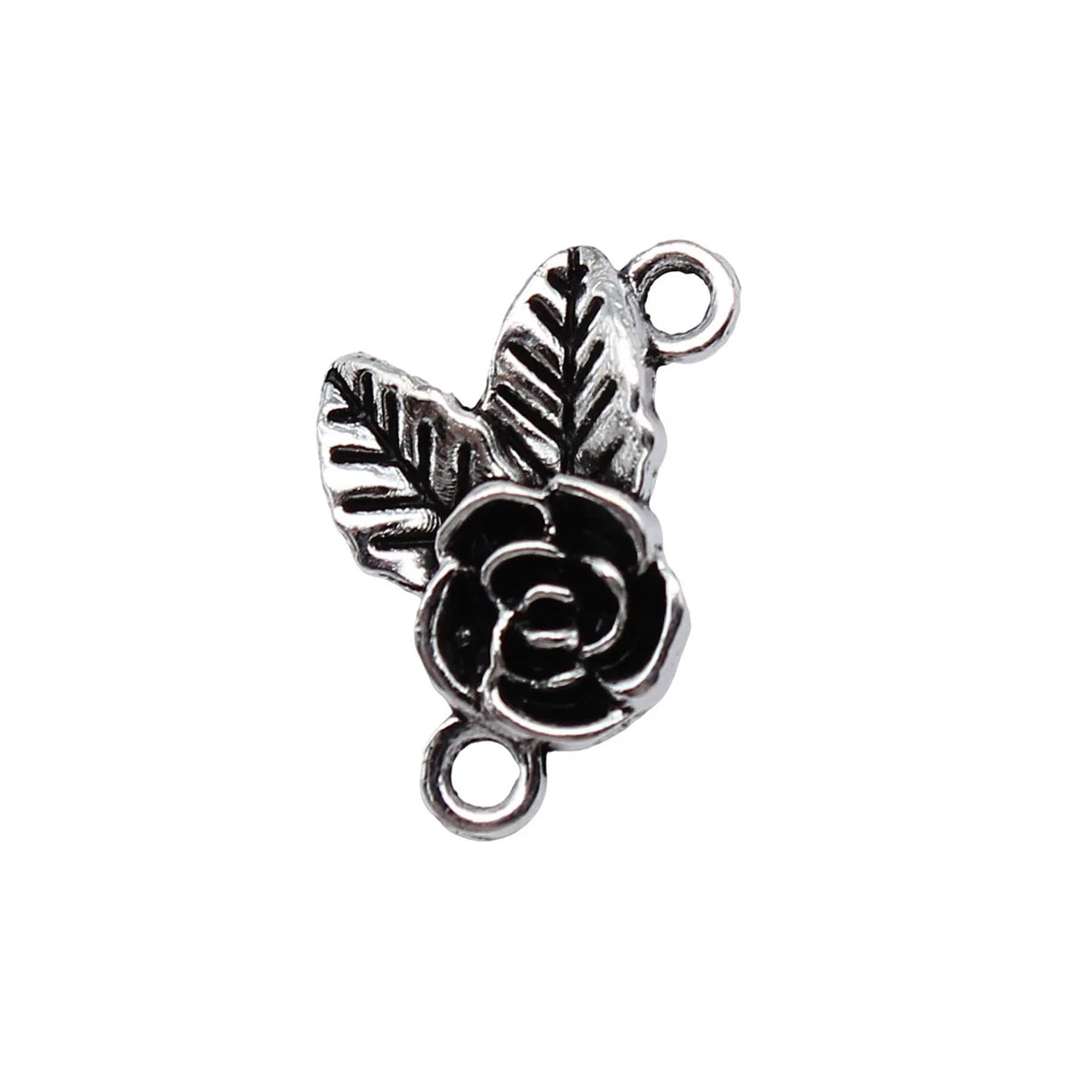 20x13mm 1.5g Multi Color Zinc Alloy Flower Leaf Connector Charm for DIY Bracelet Necklace Making