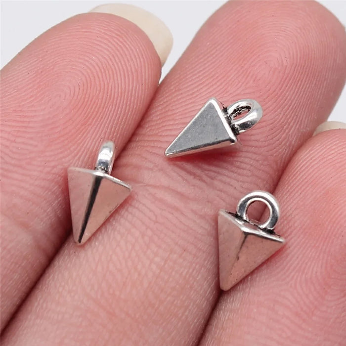 10x5mm 0.6g Multicolor Zinc Alloy Cone Charm Pendant for DIY Necklace Bracelet Making
