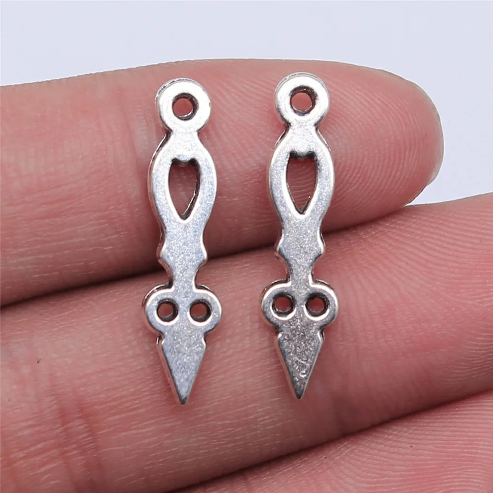 26x7mm 1g Antique Silver Zinc Alloy Pointer charm pendant for DIY necklace bracelet jewelry making