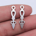 26x7mm 1g Antique Silver Zinc Alloy Pointer charm pendant for DIY necklace bracelet jewelry making