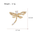 Luxury Dragonfly And Butterfly Brooch With Rhinestone Alloy Wings, Elegant Lapel Pin Corsage Gift