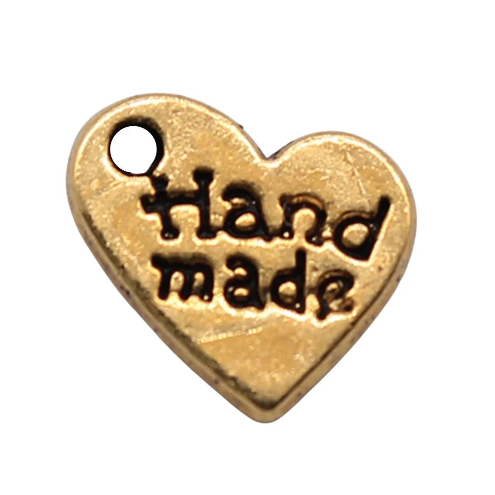 8x8mm 0.4g Multicolor Zinc Alloy Small Heart Charm Pendant for DIY Bracelet Necklace Jewelry Making