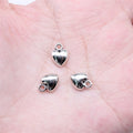 10x7mm 0.76g Antique Silver Zinc Alloy Heart charm pendant for DIY bracelet necklace making