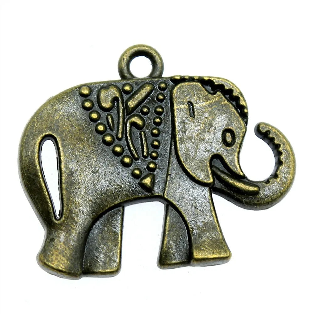 25x21mm 1.8g Multicolor Zinc Alloy Elephant Charm Pendant for DIY Necklace Bracelet Jewelry Making