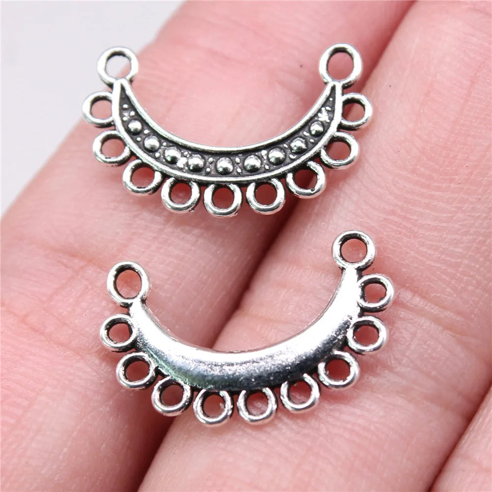 21x14mm 0.7g Multicolor Zinc Alloy Geometric Earring Connector Charms for DIY Earrings Jewelry Making