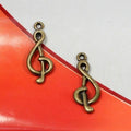 27x10MM Antique Silver Zinc Alloy Music Note Charm Pendant for DIY Necklace Bracelet Jewelry Making