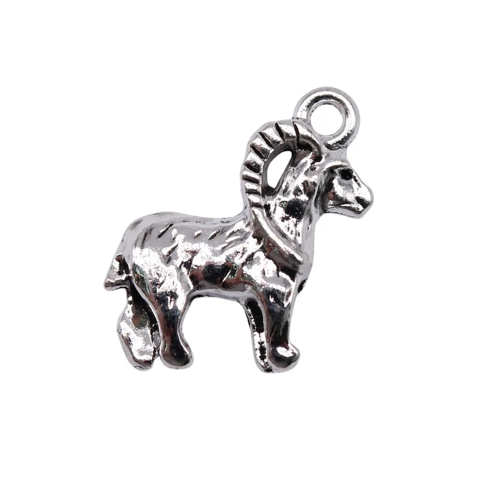 22x14mm 2.1g Antique Silver Zinc Alloy Sheep Charm Pendant for DIY Necklace Bracelet Jewelry Making