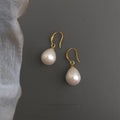 Copper Iridescent Pearl Geometric Teardrop Drop Earrings Sweet Fairy Style Jewelry