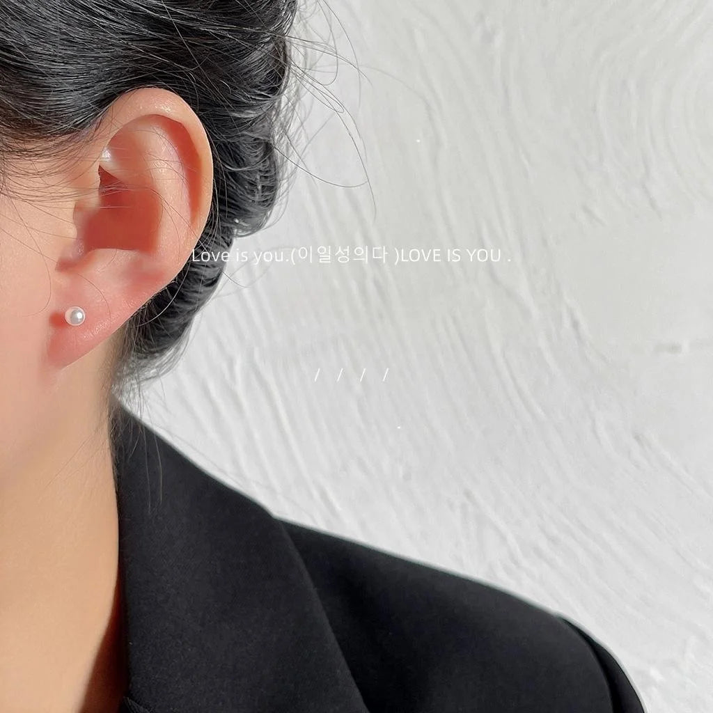6 Piece 14K Plated Copper Chinese Character Mini Stud Earrings Style