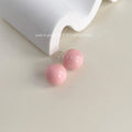 Dopamine Colorful Resin Ball Stud Earrings Macaron Round Geometric Cute Sweet Jewelry