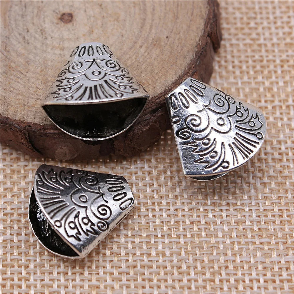 18x19x10mm 1.6g Multicolor Zinc Alloy Shell Bead Cap Tassel End Cap for DIY Earrings Bracelet Making