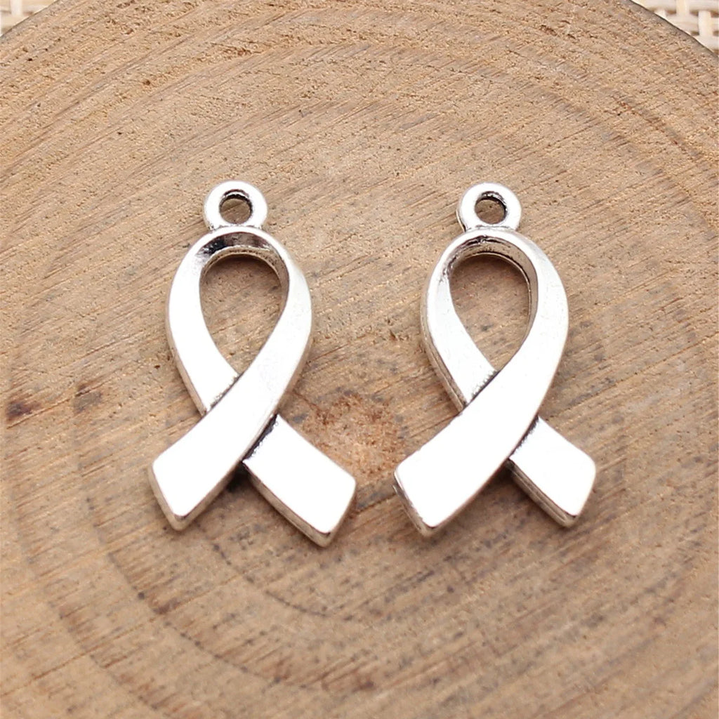 21x11mm 1.3g Multicolor Zinc Alloy Ribbon Scarf Charm Pendant for DIY Necklace Bracelet Jewelry Making