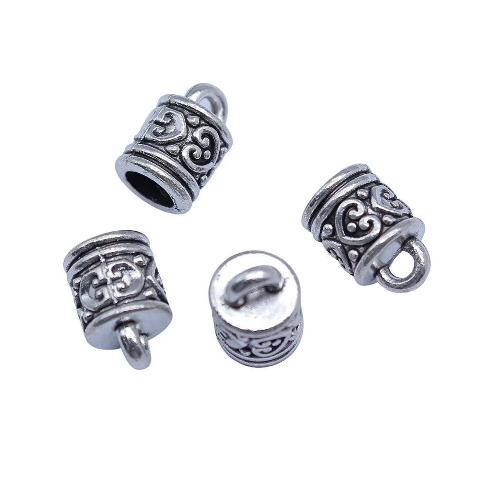 7x7x10mm 1g Antique Silver Zinc Alloy Tassel Cap Jewelry Findings for DIY Cord Tassel Necklace Making