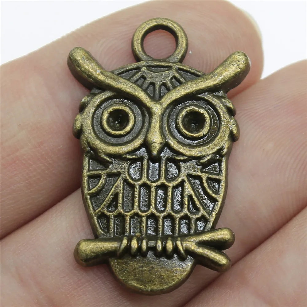 33x21mm 4.1g Multicolor Zinc Alloy Owl Cat Charm Pendant for DIY Necklace Bracelet Jewelry Making