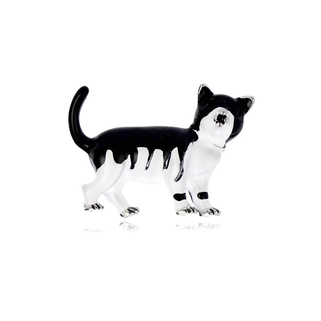 Cute Enamel Cartoon Dog Animal Brooch Alloy Lapel Pin Fashion Suit Accessory Corsage Gift For Women