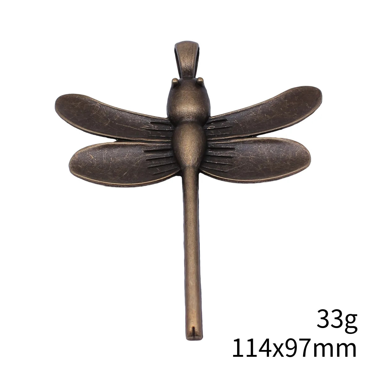 114x97mm 33g Antique Bronze Zinc Alloy Large Dragonfly Charm Pendant for Necklace Jewelry DIY