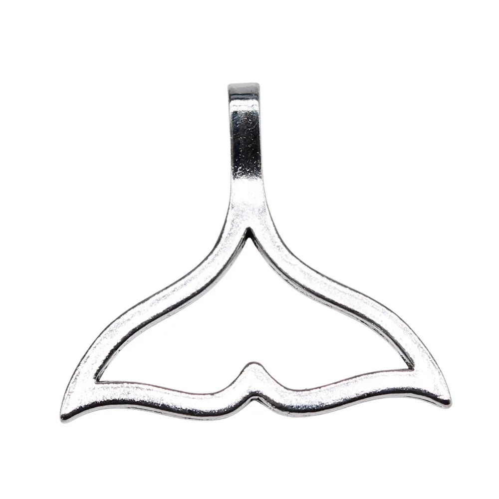 32x29mm 2g Multicolor Zinc Alloy Whale Tail Charm Pendant for Ocean Theme Necklace Bracelet Making