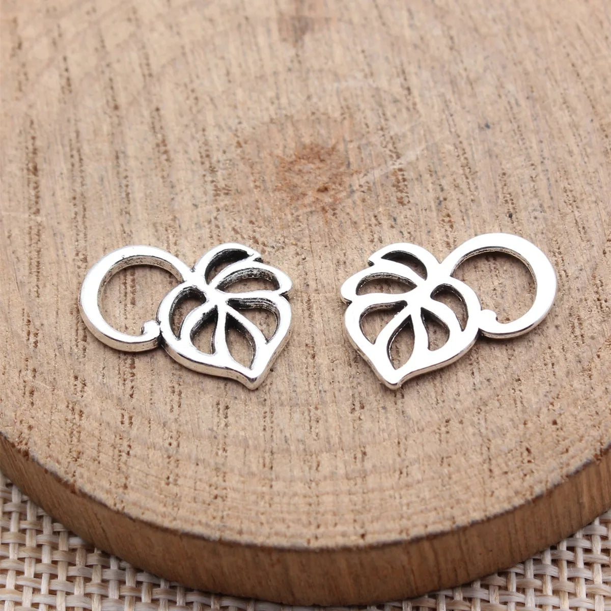 17x13mm 0.78g Multicolor Zinc Alloy Leaf Charm Pendant for DIY Necklace Bracelet Making