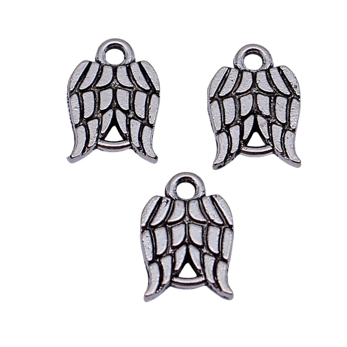 13x9mm 0.77g Antique Silver Zinc Alloy Wing Connector Charm Jewelry Findings for DIY Bracelet Making
