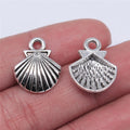 17x14mm 1.4g Antique Silver Tone Zinc Alloy Shell Charm Pendant for DIY Ocean Theme Jewelry Making