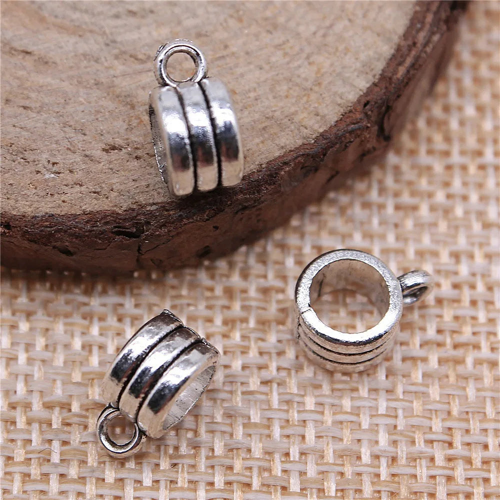 10x8x5mm 0.8g Antique Silver Zinc Alloy Decorative Pendant Bail Connector for DIY Jewelry Making