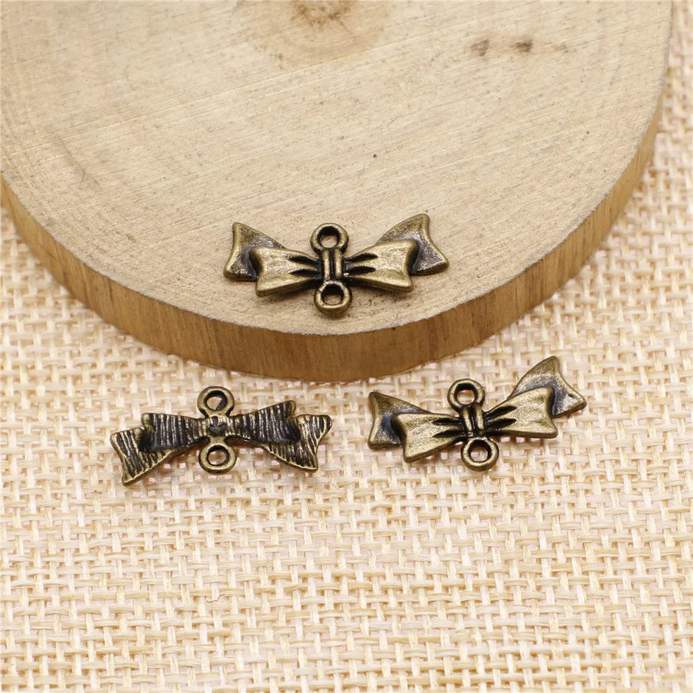 20x9mm 0.7g Multicolor Zinc Alloy Bow Butterfly Connector Charm for DIY Bracelet Necklace Jewelry Making