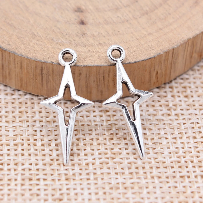 23x10mm 0.5g Multicolor Zinc Alloy Hollow Star Charm Pendant for DIY Necklace Bracelet Jewelry Making