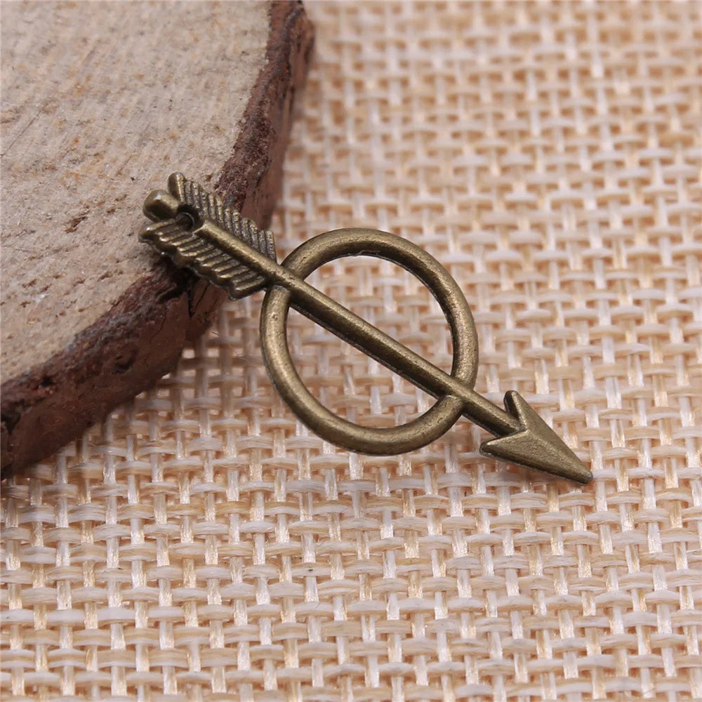 29mm 0.8g Multicolor Zinc Alloy Bow and Arrow Charm Pendant for DIY Necklace Bracelet Making