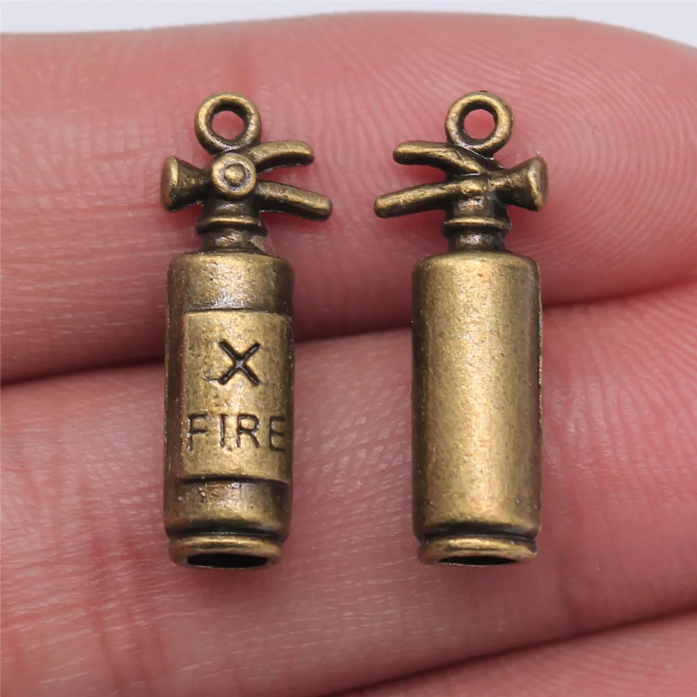 23x6x6mm 2.2g Multicolor Zinc Alloy Fire Extinguisher Charm Pendant for DIY Jewelry Making