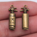 23x6x6mm 2.2g Multicolor Zinc Alloy Fire Extinguisher Charm Pendant for DIY Jewelry Making