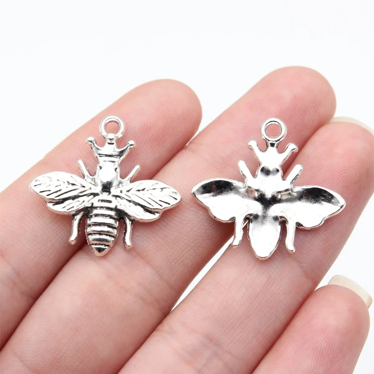 25x24mm 2g Multicolor Zinc Alloy Crown Bee Charm Pendant for DIY Necklace Bracelet Jewelry