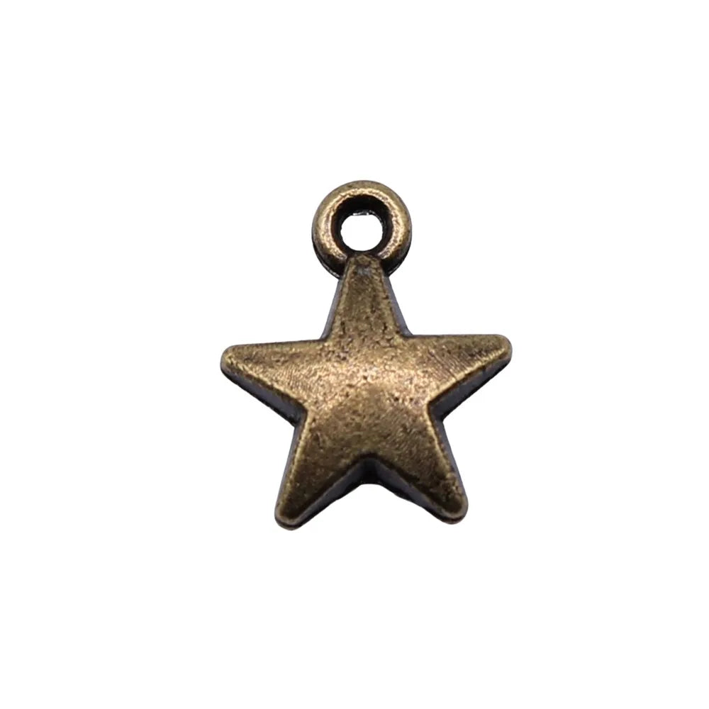 8x7mm 0.3g Zinc Alloy Small Star Charm Pendant for Necklace Bracelet Earring DIY Jewelry Making
