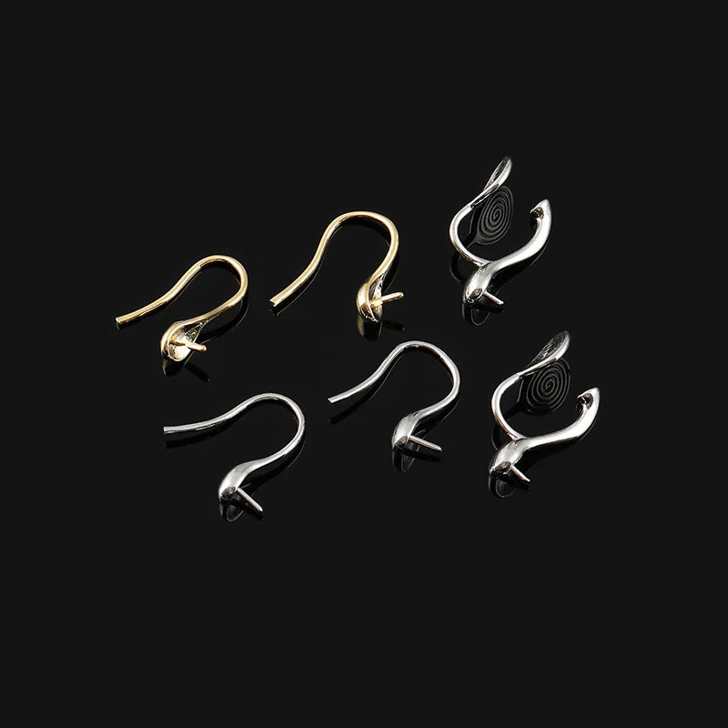 Elegant Silver Alloy Spiral Disc Ear Cuff Hooks, Stud & Clip On No Piercing DIY Invisible Clip Earrings