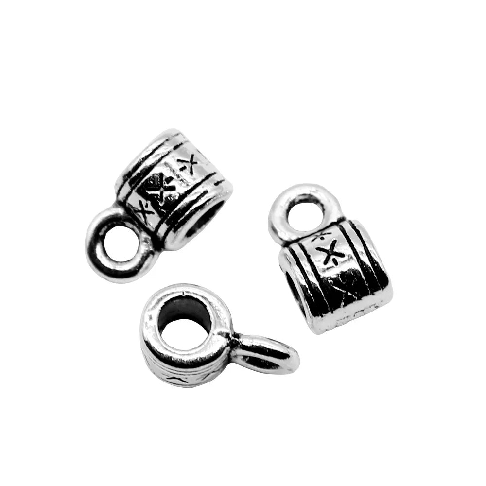 8x5x5mm 0.5g Multicolor Zinc Alloy Carved Pendant Bails Connector Charms for DIY Jewelry Making