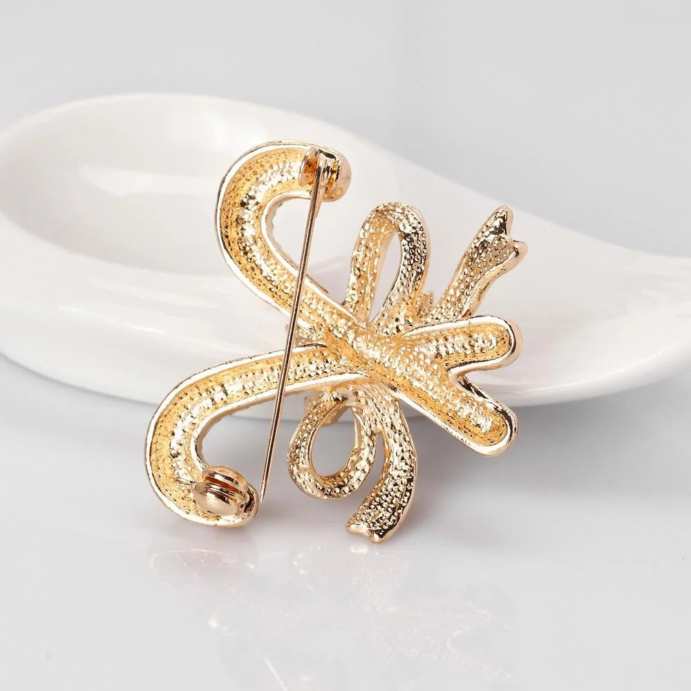 Elegant Christmas Double Candy Cane Enamel Brooch With Rhinestone Holly, Festive Lapel Pin Corsage Gift
