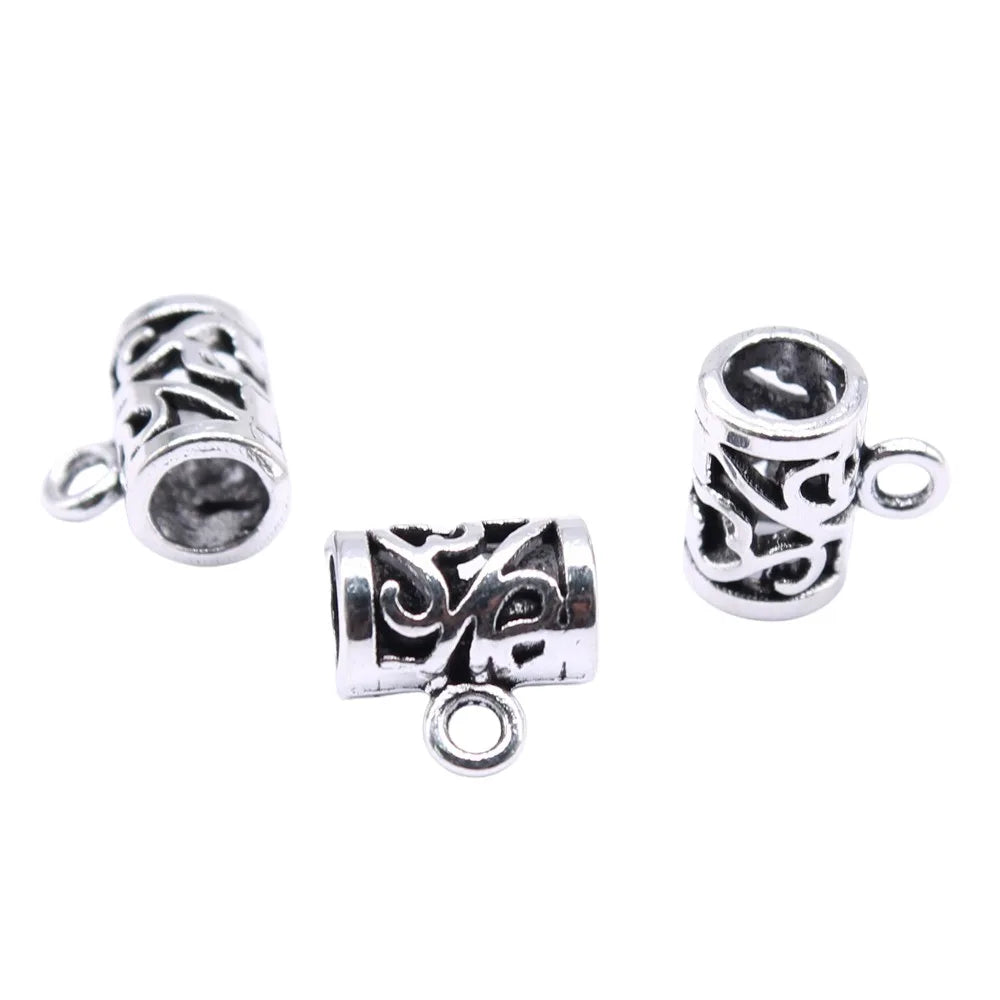 12x12mm 1.3g Antique Gold Zinc Alloy Decorative Pendant Bail Connector for DIY Necklace Making