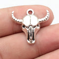 24x23mm 2.2g Antique Silver Zinc Alloy Bull Head Charm Pendant for DIY Necklace Jewelry Making