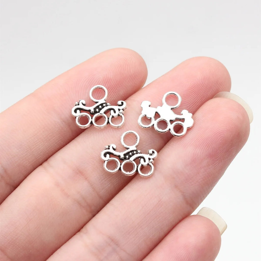 13x11mm 0.36g Multicolor Zinc Alloy Earring Connector Charms for DIY Earrings Jewelry Making
