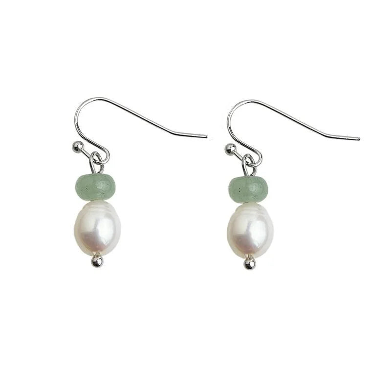 Natural Freshwater Pearl Teardrop Drop Earrings Handmade Vintage Palace Style Jewelry