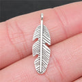 28x8mm 0.95g Multicolor Zinc Alloy Feather Charm Pendant for DIY Necklace Bracelet Jewelry Making