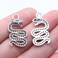 27x15mm 2.2g Antique Silver Zinc Alloy Cobra Charm Pendant for DIY Necklace Bracelet Jewelry Making