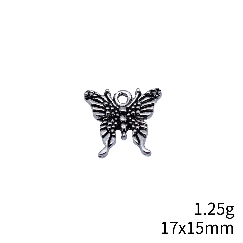 17x15mm 1.25g Antique Silver Zinc Alloy Butterfly Charm Pendant for DIY Necklace Bracelet Jewelry Making